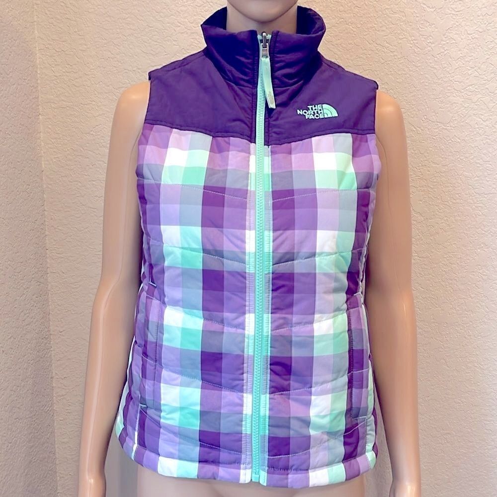 The North Face plaid reversible vest